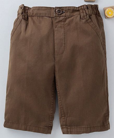 Olio Kids Shorts With Adjustable Elastic Waist - Dark Brown
