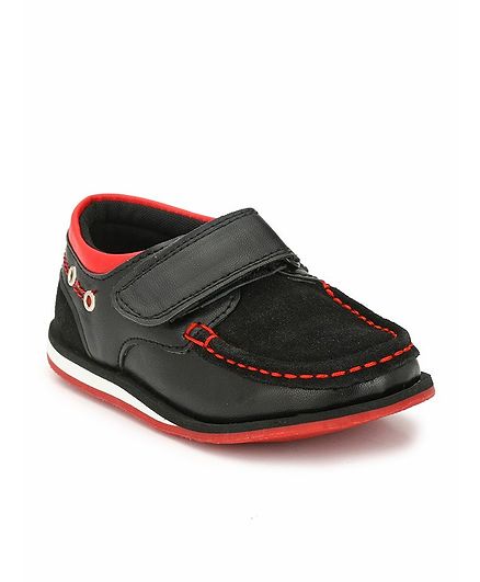 Tuskey Moccasin Style Velcro Closure Casual Shoes - Black