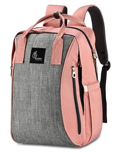 R for Rabbit Caramello Sportz Back Pack Diaper Bag - Grey Peach