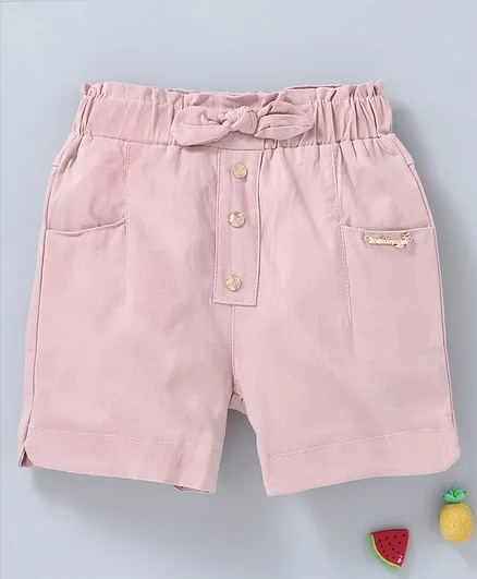TBB Elasticated Waist Shorts - Peach