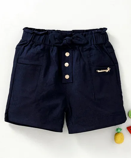 TBB Elasticated Waist Shorts - Navy Blue