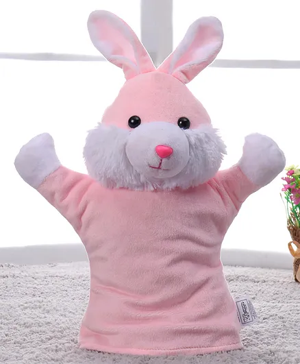 Benny & Bunny Rabbit Hand Puppet Pink - 28 cm