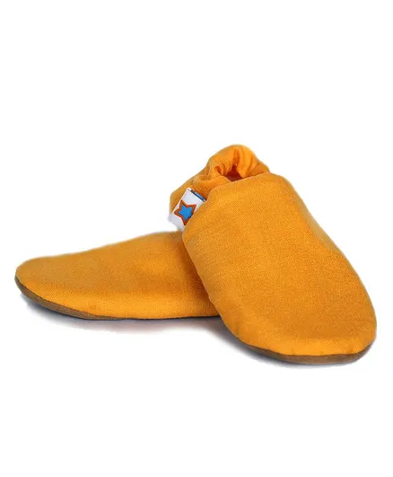 Skips Solid Back Elastic Booties - Yellow