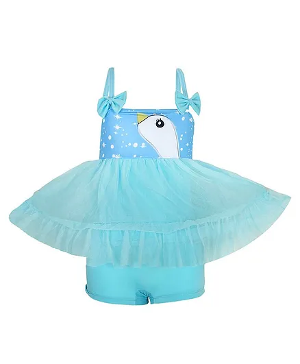 PASSION PETALS Sleeveless Swimwear Duck Print - Blue