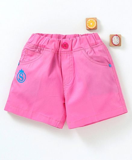 Olio Kids Shorts Alphabet S Patch - Pink