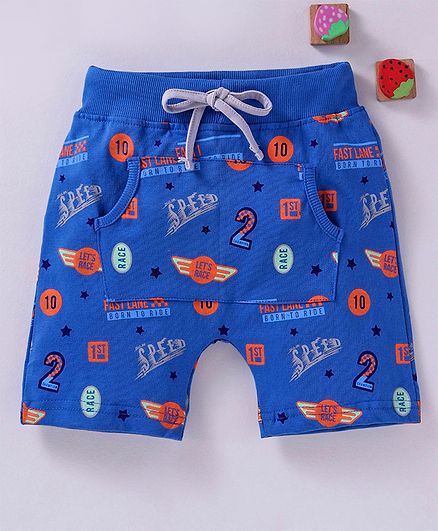 Olio Kids Shorts Speed Print - Blue