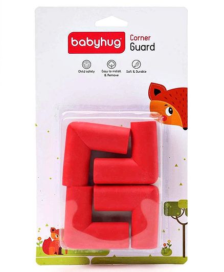 Babyhug Corner Edge Protector Pack Of 4 - Red