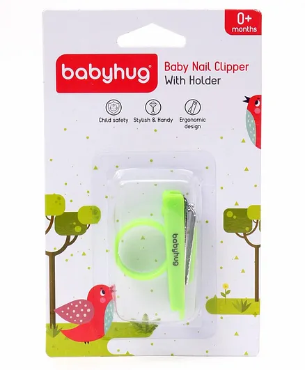 Babyhug Nail Clipper With Holder - Green