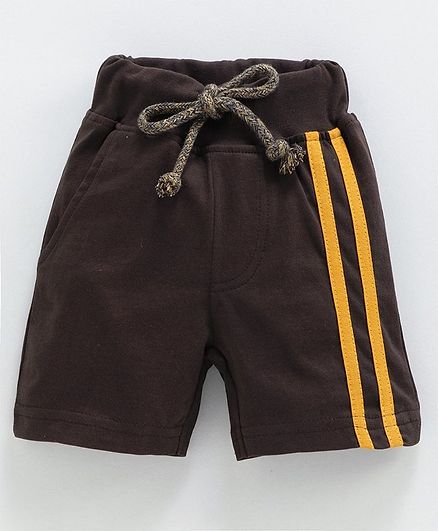 Ohms Knee Length Shorts With Drawstring - Brown