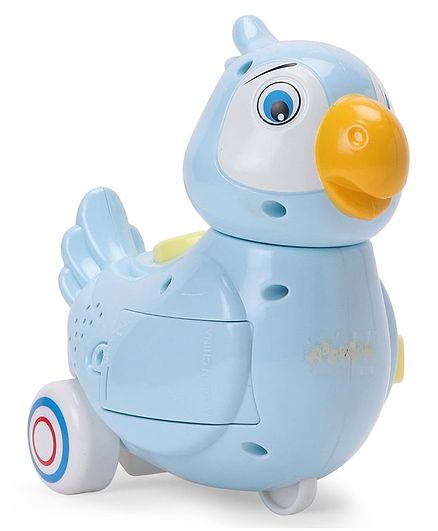 Musical Parrot With Lights - Sky Blue