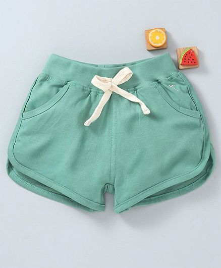 Olio Kids Shorts With Drawstring - Green