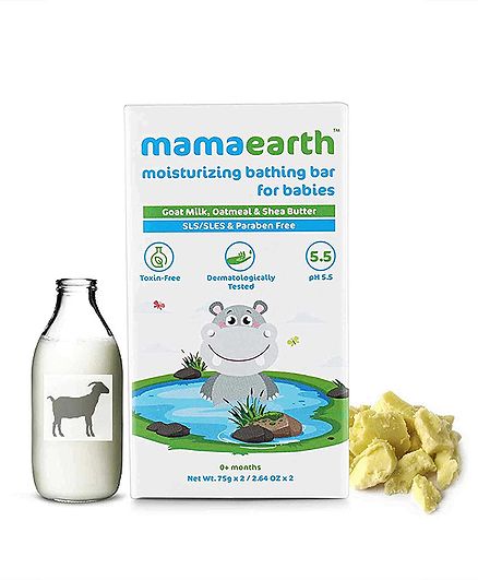 Mamaearth Moisturizing Baby Bathing Soap Bar Pack Of 2 - 75gm