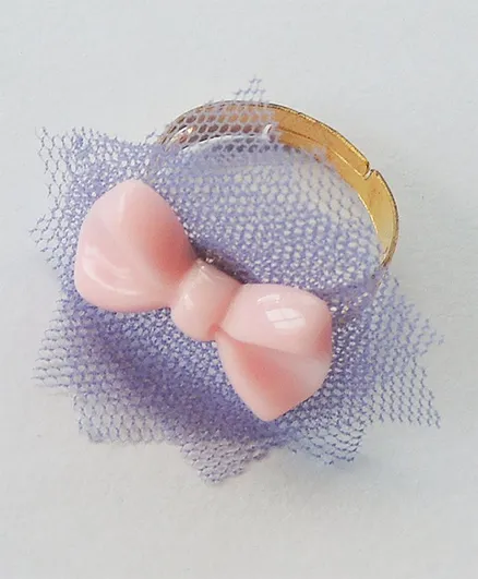 Lime By Manika Bow Ring - Pink & Purple