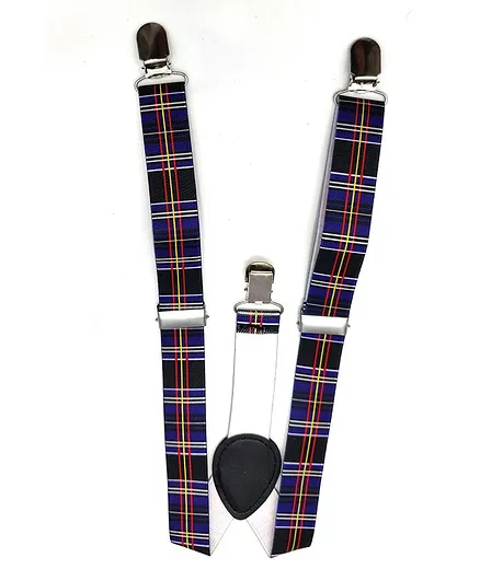 Kid-O-World Checked Suspenders - Black