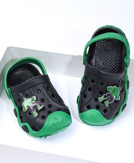Marvel Clogs With Back Strap Hulk Patch - Green