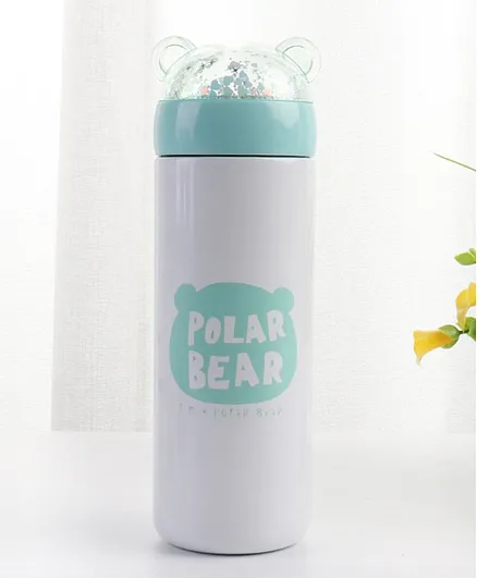 Kidofash Bottle Polar Bear Printed Water Bottle - White