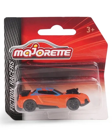 Majorette Friction Powered Racer Free Wheel Toy Car - Orange