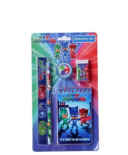 Disney PJ Mask Stationery Kit Blue - Set of 5 Pieces