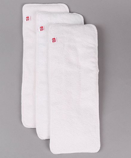 Babyhug Reusable Diaper Insert Pack of 3 - White