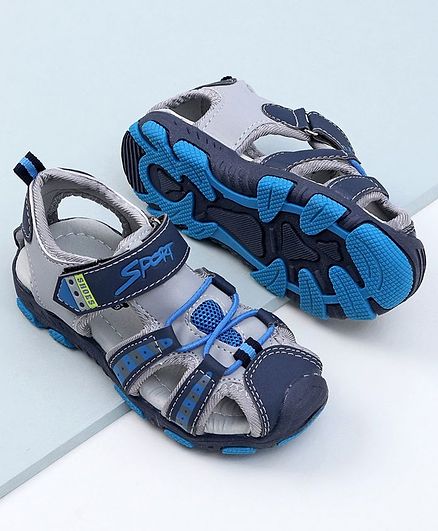Cute Walk by Babyhug Sandals - Grey Blue