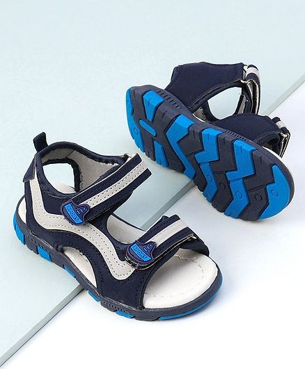 Cute walk by Babyhug Sandals - White Blue