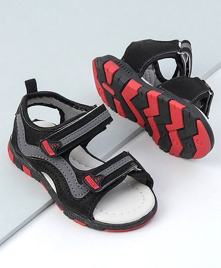 Cute walk by Babyhug Sandals - Grey Red