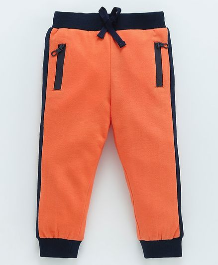 Babyoye Full Length Cotton Lounge Pant - Orange