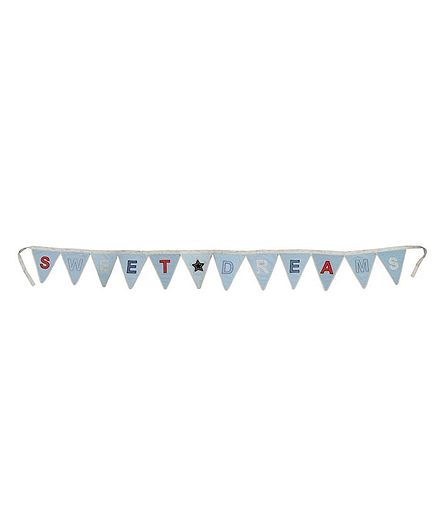 Abracadabra Decorative Sweet Dreams Bunting Banner - Blue