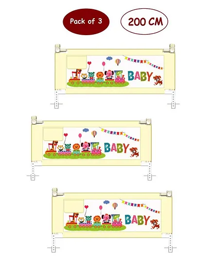 Syga 3 Pieces Baby Bed Rail 2 Meters - Cream