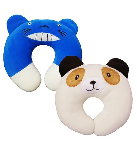 My Newborn Luxury Premium Neck Support Pillow Pack of 2 - Blue Cream