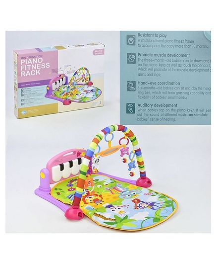 Vibgyor Vibes 3 in 1 Musical Piano Play Gym Fitness Mat - Pink
