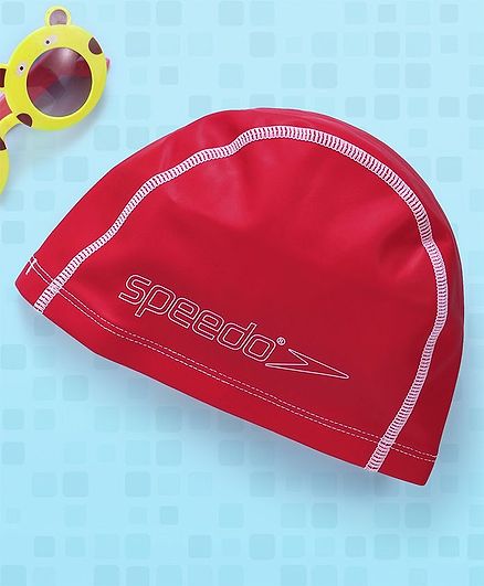 Speedo Silicone Moulded Junior Swim Cap - Red
