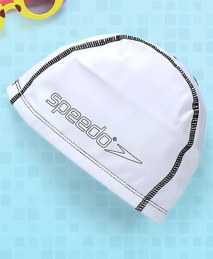 Speedo Silicone Moulded Junior Swim Cap - White