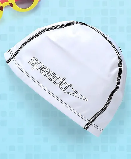 Speedo Silicone Moulded Junior Swim Cap - White