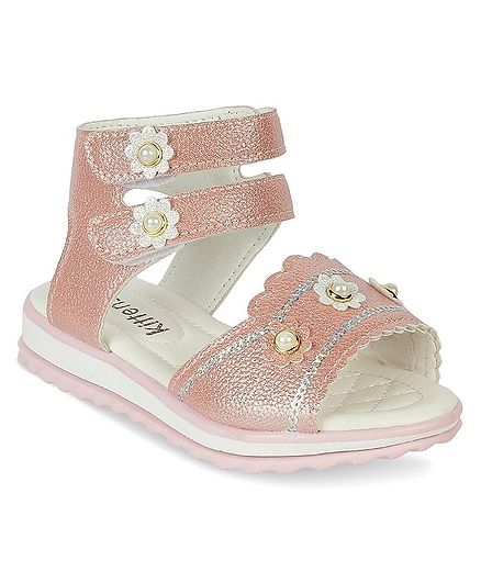 Kittens Shoes Flower Detailed Sandals - Pink