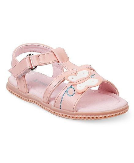 Kittens Shoes Butterfly Applique Strap Sandals - Pink