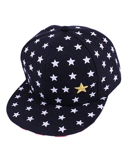 Ziory Star Pattern Hip Hop Baseball Summer Cap - Black