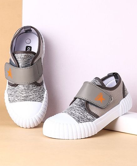 Cute Walk By Babyhug Casual Shoes With Velcro Closure - Grey