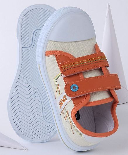 Cute Walk by Babyhug Casual Shoes Sports Embroidered - Orange