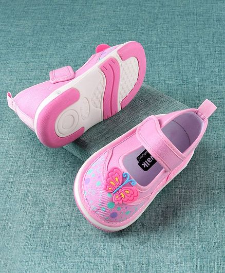 Cute Walk By Babyhug Casual Shoes Butterfly Motif - Pink