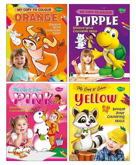 Sawan My Copy to Colour Books Set of 4 - English