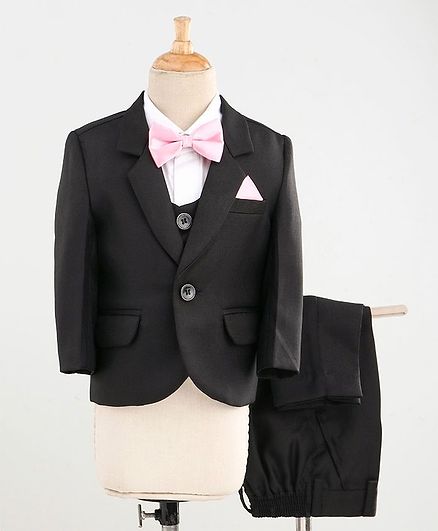 Babyoye 4 Piece Cotton Party Suit - Black