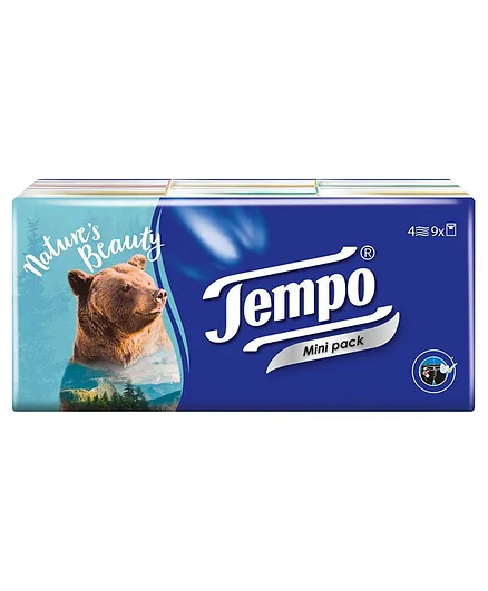 Tempo Pocket Handkerchief Mini - Pack of 9