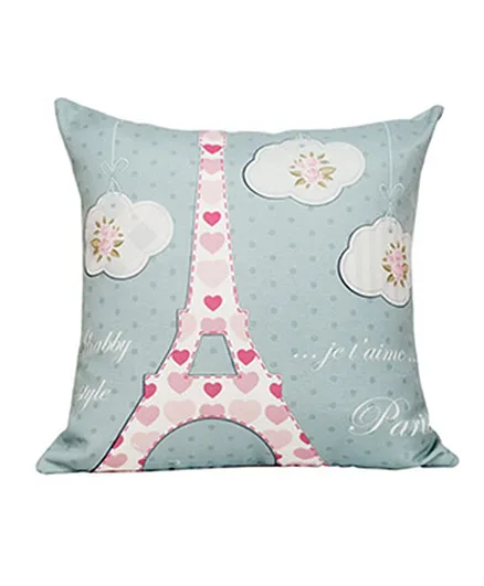 Little Nests Cushion Cover Dreamy Destinations Paris - Light Blue