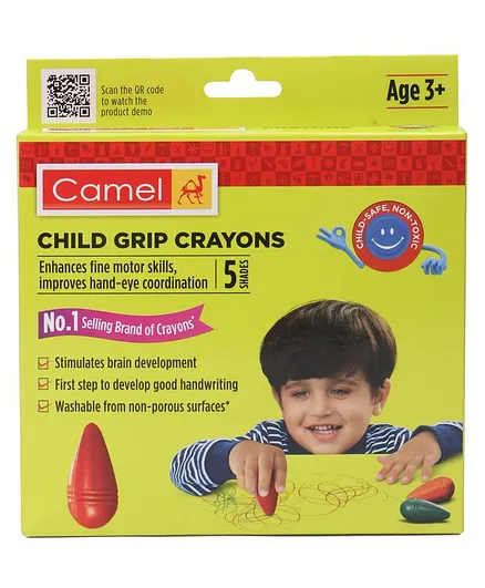 Camel Child Grip Crayons - 5 shades