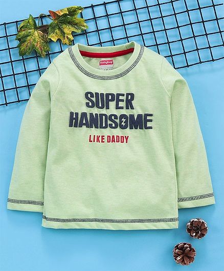 Babyhug Full Sleeves Tee Little Graphic Print - Green