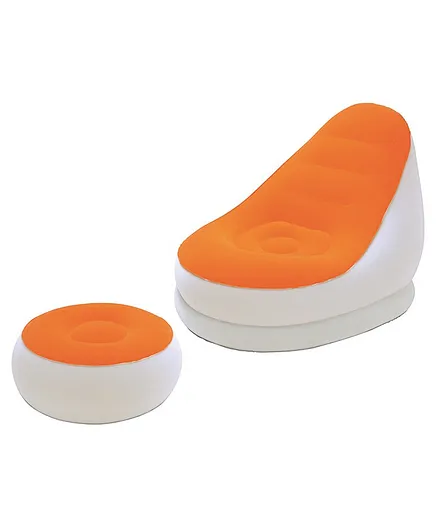 Bestway Comfort Cruiser Chair Sofa With Footrest - Multicolour