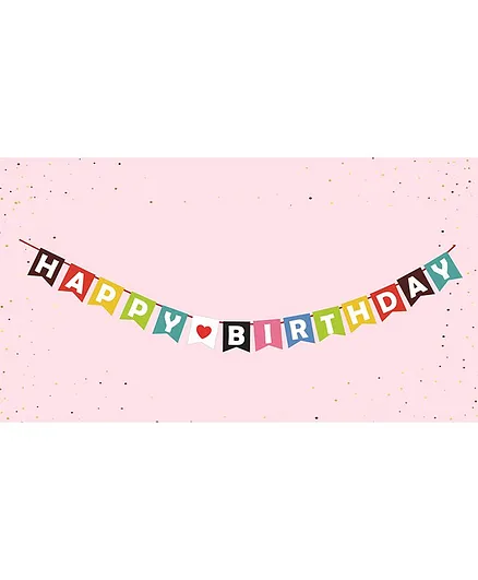 Syga Happy Birthday Banner - Multicolour