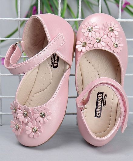 Cute Walk by Babyhug Floral Embellished Bellies - Pink