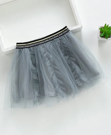 Meng Wa Netted Skirt - Grey